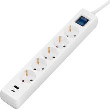 Сетевой фильтр 2E 5 розеток 3м 16А 3x1.5мм2 White (2E-SP515M3USBWH)