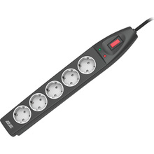 Сетевой фильтр 2E 5 розеток 5м 16А 3x1.5мм2 Black (2E-SP515M5BK)