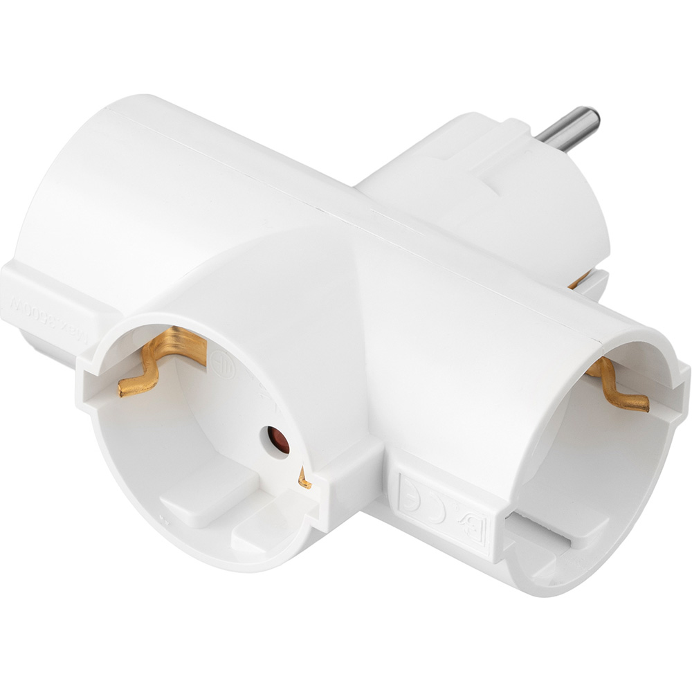 Розгалужувач 2E 3 розетки 16А White (2E-AD0103WH) Тип розгалужувач