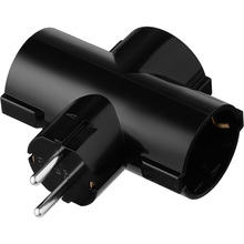 Разветвитель 2E 3 розетки 16А Black (2E-AD0103BK)
