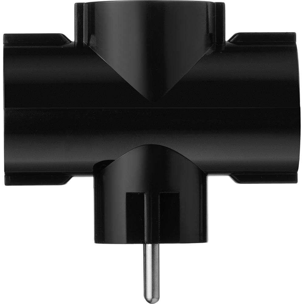 Фото Разветвитель 2E 3 розетки 16А Black (2E-AD0103BK)