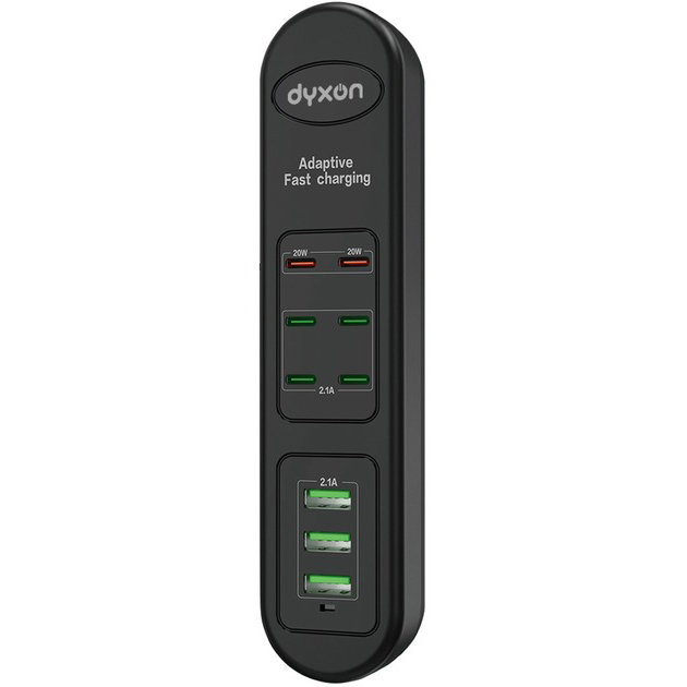 Сетевой фильтр DYXON US-D02 6 x USB-C 3 x USB-A 55W 2 м Black (DXN-USD02-55W-2M-B)