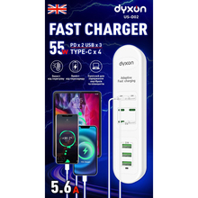 Сетевой фильтр DYXON US-D02 6 x USB-C 3 x USB-A 55W 2 м White (DXN-USD02-55W-2M-W)