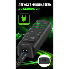Сетевой фильтр DYXON US-D03 4 x USB-C 6 x USB-A 28W 2м Black (DXN-USD03-28W-2M-B)