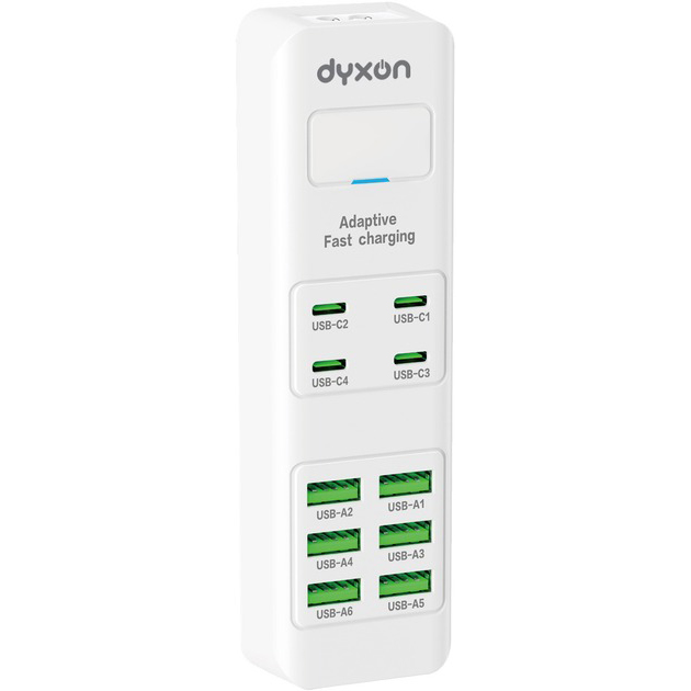 Сетевой фильтр DYXON US-D03 4 x USB-C 6 x USB-A 28W 2м White (DXN-USD03-28W-2M-W)