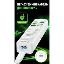 Сетевой фильтр DYXON US-D03 4 x USB-C 6 x USB-A 28W 2м White (DXN-USD03-28W-2M-W)