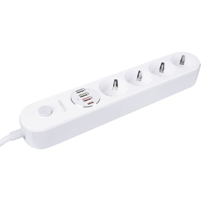 Сетевой фильтр GELIUS Pro G-Power 4 розетки + 4xUSB 2м 10А White (GP-PS-001) Тип сетевой фильтр