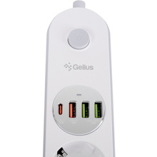 Сетевой фильтр GELIUS Pro G-Power 4 розетки + 4xUSB 2м 10А White (GP-PS-001)