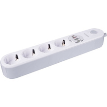 Сетевой фильтр GELIUS Pro G-Power 4 розетки + 4xUSB 2м 10А White (GP-PS-001)