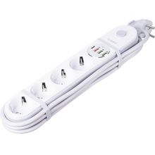 Сетевой фильтр GELIUS Pro G-Power 4 розетки + 4xUSB 2м 10А White (GP-PS-001)