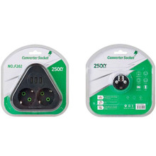 Розгалужувач VOLTRONIC 2 розетки 10A (F202-Black)