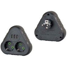 Розгалужувач VOLTRONIC 2 розетки 10A (F202-Black)