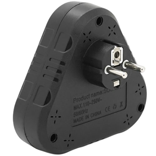 Розгалужувач VOLTRONIC 2 розетки 10A (F202-Black) Тип розгалужувач