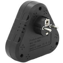 Розгалужувач VOLTRONIC 2 розетки 10A (F202-Black)