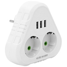 Розгалужувач VOLTRONIC 2 розетки 10А (F202-White)