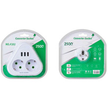 Разветвитель VOLTRONIC 2 розетки 10А (F202-White)