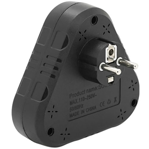 Розгалужувач VOLTRONIC 2 розетки 10А (F203-Black) Тип розгалужувач