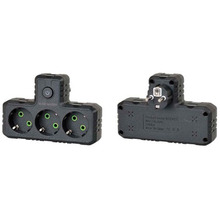 Розгалужувач VOLTRONIC 3 розетки 10A (F301-Black)