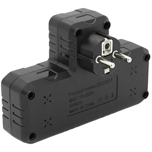 Разветвитель VOLTRONIC 2 розетки 10A (F302-Black) Тип разветвитель