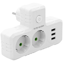 Розгалужувач VOLTRONIC 2 розетки 10A (F302-White)