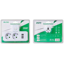 Розгалужувач VOLTRONIC 2 розетки 10A (F302-White)