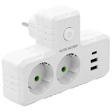 Розгалужувач VOLTRONIC 2 розетки 10A (F303-White)