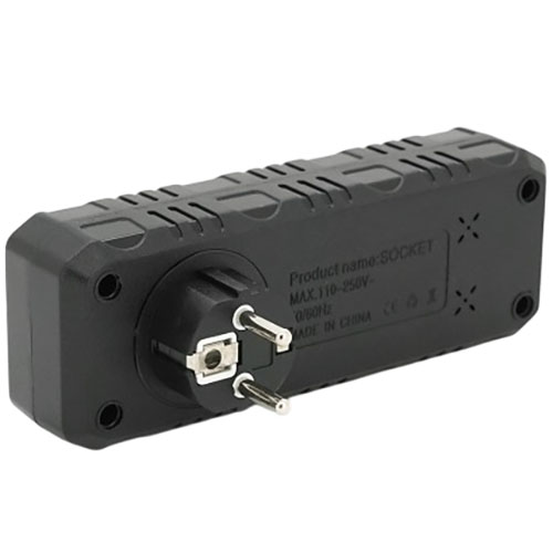 Разветвитель VOLTRONIC 2 розетки 10A (F102-Black) Тип розеток евророзетка с заземлением (Тип F)