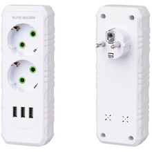 Розгалужувач VOLTRONIC 2 розетки 10A (F102-White)