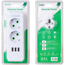 Розгалужувач VOLTRONIC 2 розетки 10A (F102-White)