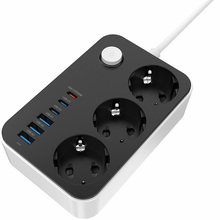 Сетевой фильтр COLORWAY 3 розетки 6 USB 2м Black (CW-CHE36PDB)