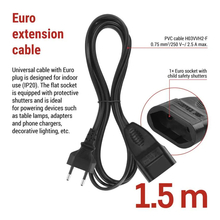 Удлинитель EMOS 1 розеткa 1,5 м (PC01301)