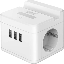 Мережевий фільтр WINNINGSTAR 2 розетки 3 USB-A 2м 10A 2500W White (WNNGS-ST-1002-2M-WH)