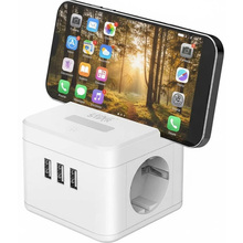 Мережевий фільтр WINNINGSTAR 2 розетки 3 USB-A 2м 10A 2500W White (WNNGS-ST-1002-2M-WH)