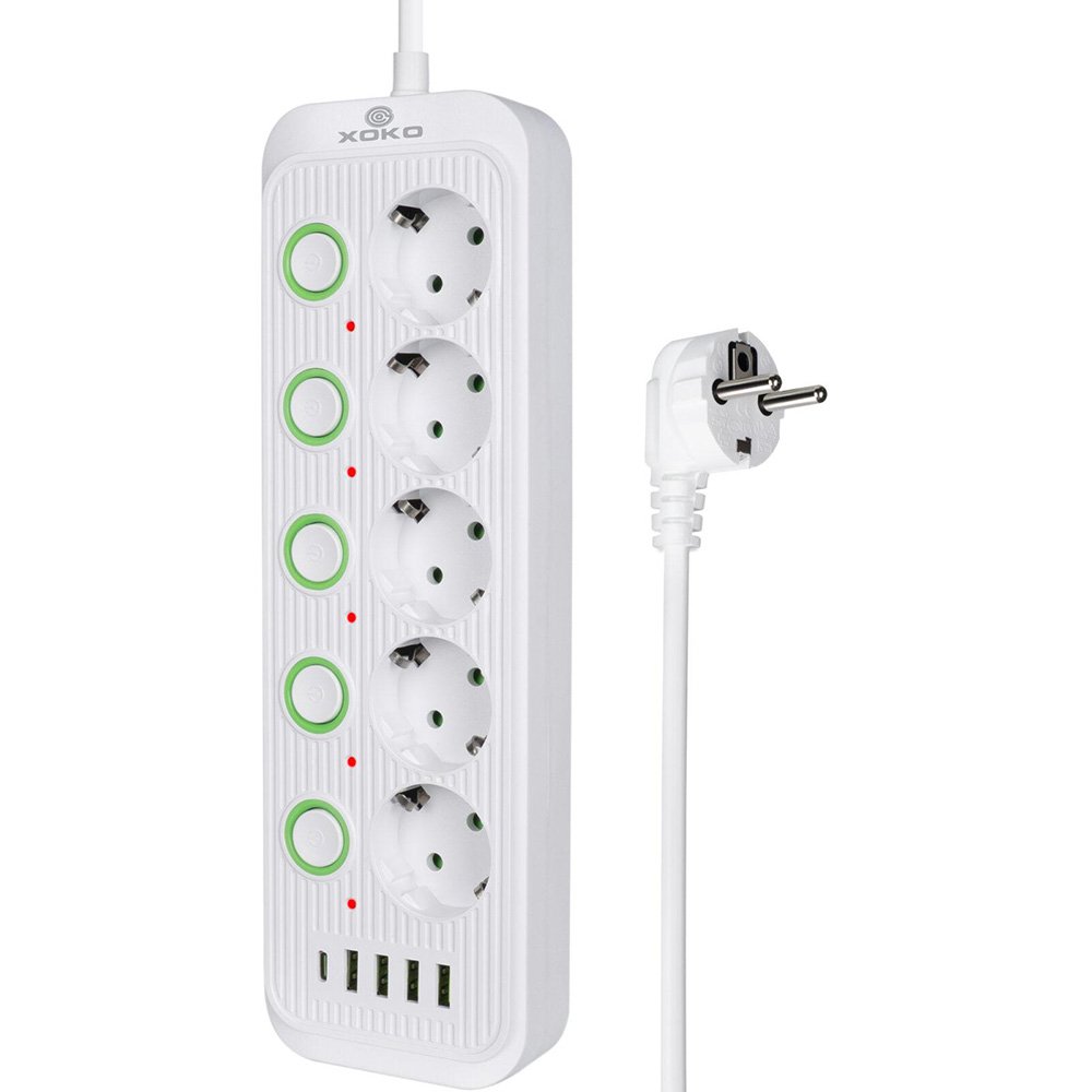 Сетевой фильтр XOKO SP-5-2-1 5 розеток 2 м white (XK-SP-5-2-1-WH) Тип сетевой фильтр