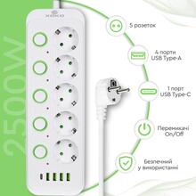 Сетевой фильтр XOKO SP-5-2-1 5 розеток 2 м white (XK-SP-5-2-1-WH)