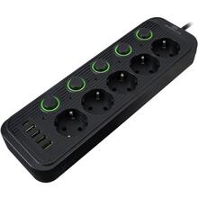 Сетевой фильтр XOKO SP-5-2-1 5 розеток 2 м black (XK-SP-5-2-1-BK)