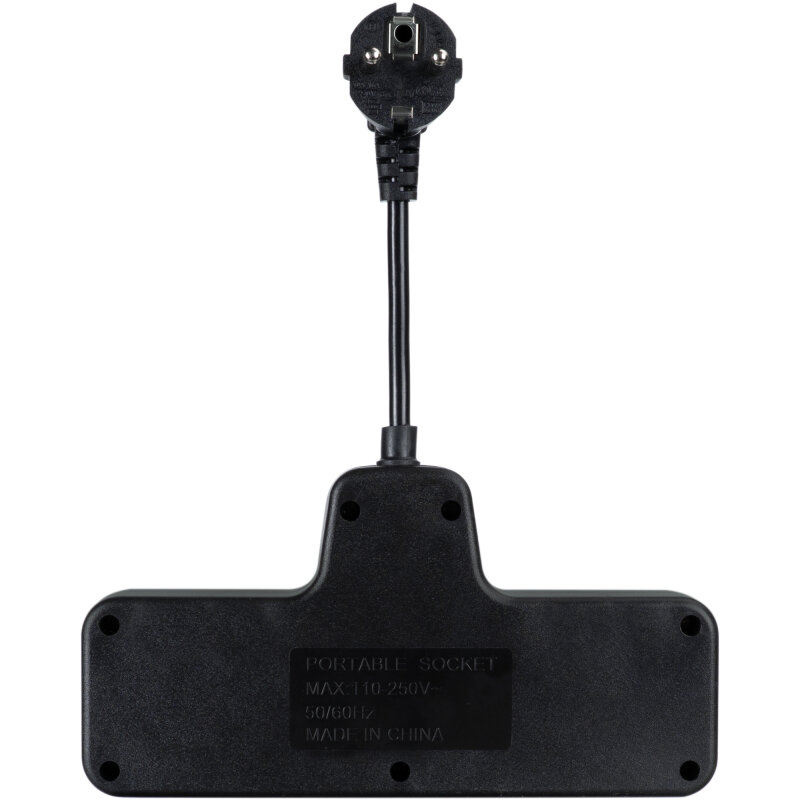 Сетевой фильтр XOKO SPW-3-2-1 3 розетки 10 см black (XK-SPW-3-2-1-BK) Тип вилки евровилка с заземлением (Тип F) 