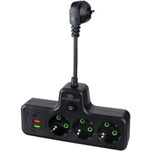 Сетевой фильтр XOKO SPW-3-2-1 3 розетки 10 см black (XK-SPW-3-2-1-BK)