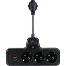 Сетевой фильтр XOKO SPW-3-2-1 3 розетки 10 см black (XK-SPW-3-2-1-BK)
