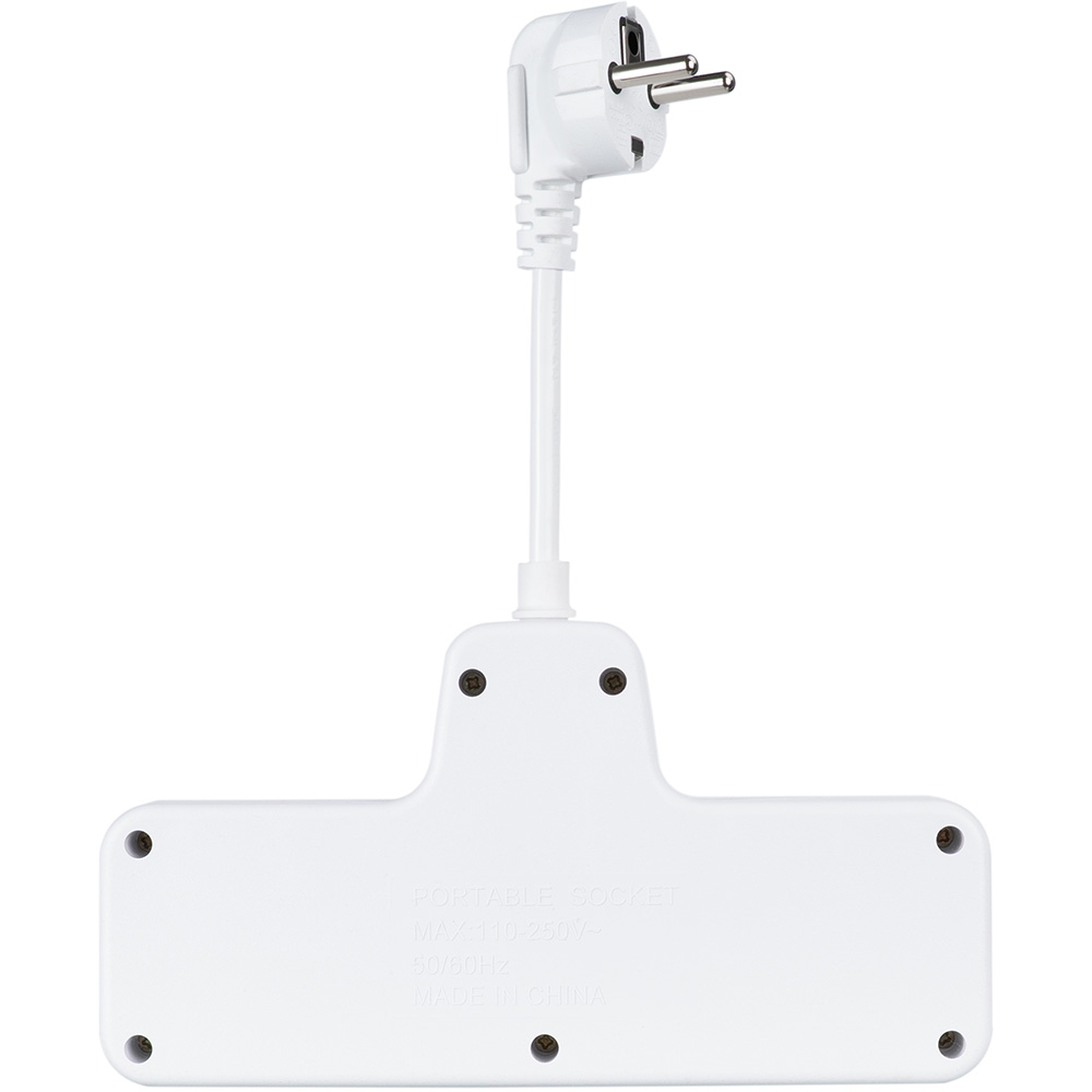 Сетевой фильтр XOKO SPW-3-2-1 3 розетки 10 см white (XK-SPW-3-2-1-WH) Тип вилки евровилка с заземлением (Тип F) 