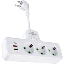 Сетевой фильтр XOKO SPW-3-2-1 3 розетки 10 см white (XK-SPW-3-2-1-WH)