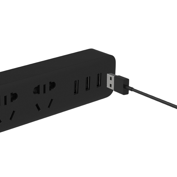 Сетевой фильтр XIAOMI Mi Power Strip 3 розетки + 3 USB Black Тип сетевой фильтр