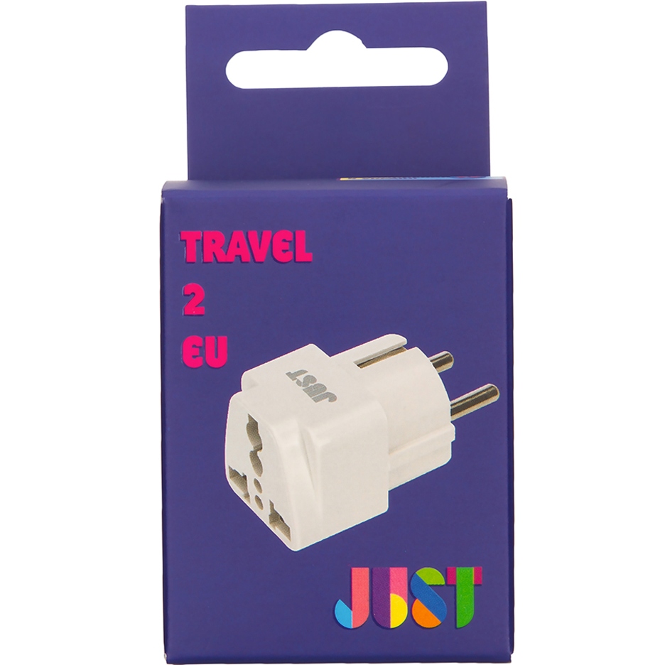 Перехідник JUST Travel EU Plug White (PLG-TRLEU-WHT) Тип перехідник