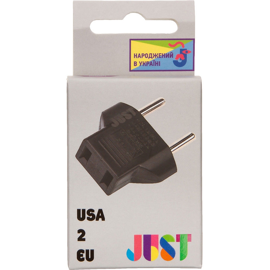 Перехідник JUST USA2EU Plug Black (PLG-USA2EU-BLK) Тип перехідник