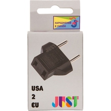 Перехідник JUST USA2EU Plug Black (PLG-USA2EU-BLK)