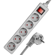 Подовжувач LOGAN 5 розеток 1,8м 16А 3x1.5мм2 Grey (SFG5-1.8) Подовжувач LOGAN 5 розеток 1,8м 16А 3x1.5мм2 Grey (SFG5-1.8)