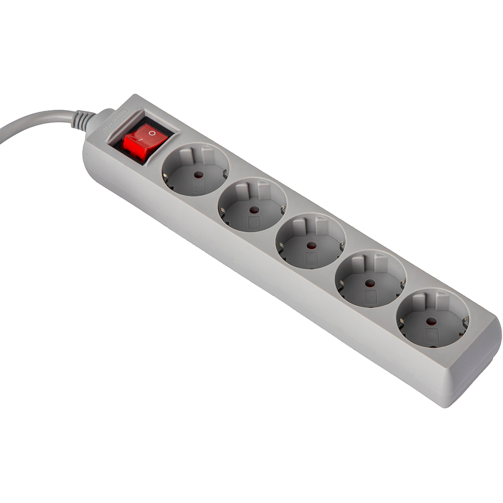 Подовжувач LOGAN 5 розеток 3м 16А 3x1.5мм2 Grey (SFG5-3) Подовжувач LOGAN 5 розеток 3м 16А 3x1.5мм2 Grey (SFG5-3) Тип подовжувач