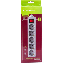 Подовжувач LOGAN 5 розеток 5м 16А 3x1.5мм2 Grey (SFG5-5) Подовжувач LOGAN 5 розеток 5м 16А 3x1.5мм2 Grey (SFG5-5)