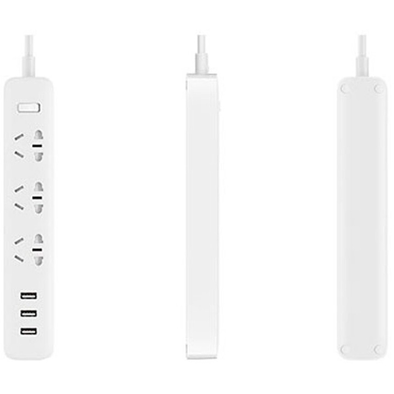 Подовжувач XIAOMI Mi Power Strip 3 USB (274146) White Тип вилки євровилка із заземленням (Тип F)