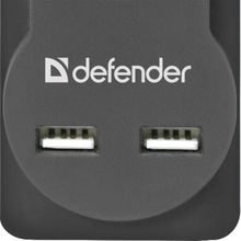 Мережевий фільтр DEFENDER DFS 751 5 розеток 1,8м 10A 3x1.0мм2 Black (99751)